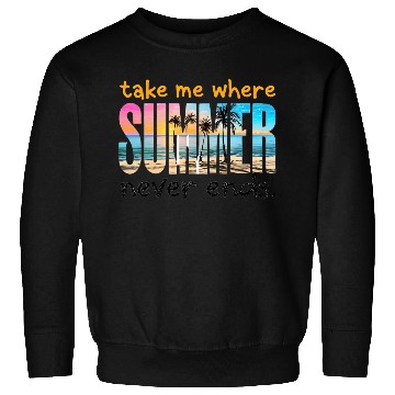Discover Sunset Beach Paradise Typography Sweatshirts