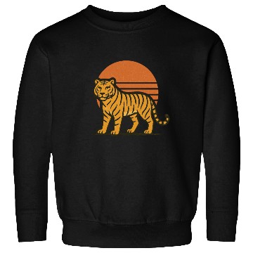Discover Sunset Tiger Illustration Sweatshirts