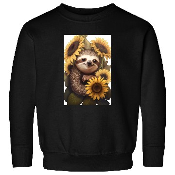 Discover Sunflower Sloth Embrace Sweatshirts Design