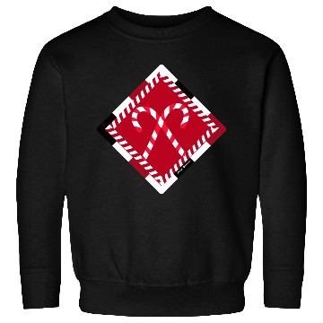 Discover Red and White Crossed Canes  Sweatshirts