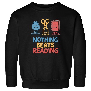 Discover Nothing Beats Reading Funnny Rock Paper Scissors  Sweatshirts