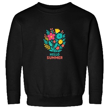 Discover Summer Floral Bouquet Illustration Sweatshirts