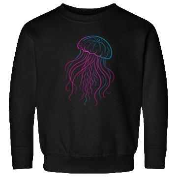 Discover Neon Jellyfish Underwater Glow Sweatshirts