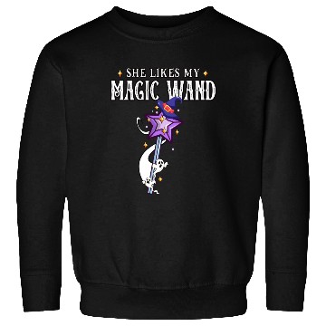 Discover Magical Wand with Witch Hat Illustration Sweatshirts