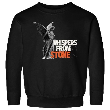 Discover Angel Statue with Bold Typography Sweatshirts