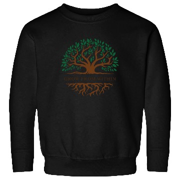 Discover Inner Growth Tree Motif Sweatshirts