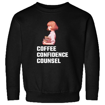 Discover Coffee Confidence Counsel Female Lawyer Sweatshirts