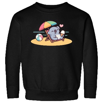 Discover Koala on Beach Relaxation Scene Sweatshirts