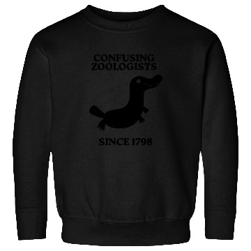Discover Confusing Zoologists Since 1798 Funny Platypus Sweatshirts