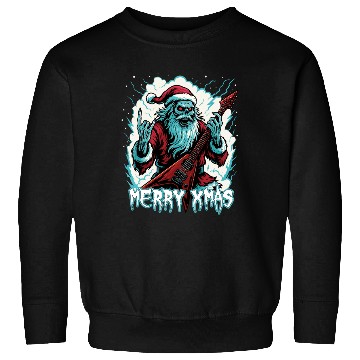 Discover Heavy Metal Santa Guitar Christmas Sweatshirts
