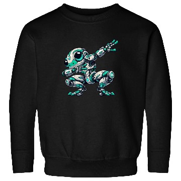 Discover Cool frog cartoon robot cyborg astronaut dabbing Sweatshirts