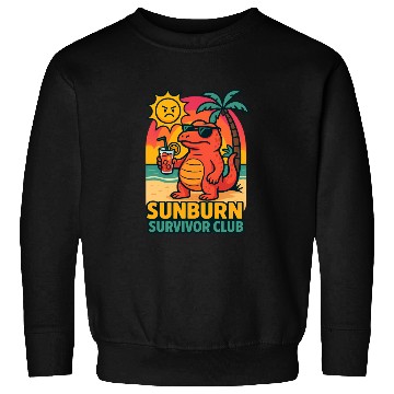 Discover Sunburn Survivor Club Cartoon Design, Summer Sweatshirts