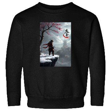 Discover Samurai Warrior Under Cherry Blossom Tree Sweatshirts