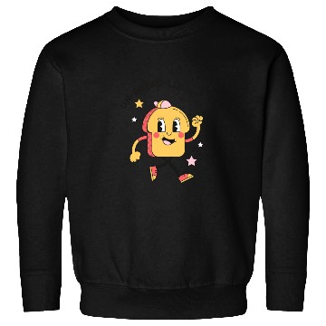 Discover Whimsical Bread-Themed Cartoon Character Sweatshirts