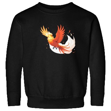 Discover Fiery Mythical Phoenix Illustration Sweatshirts