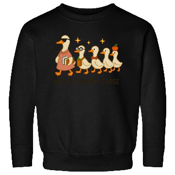 Discover Whimsical Teacher Goose with Ducklings Sweatshirts