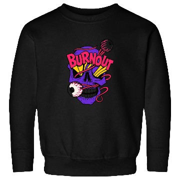 Discover Vibrant Skull with Billiard Balls & Neon Elements Sweatshirts