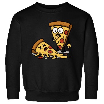 Discover Pizza Slice Cartoon Expression Sweatshirts
