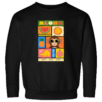 Discover Cute Hawaiian Monkey Summer Sweatshirts