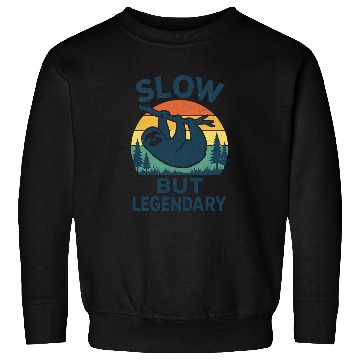 Discover Legendary Sloth Sunset Illustration Sweatshirts