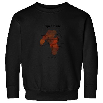 Discover Paper Plane Cocktail Illustration Retro Print Sweatshirts