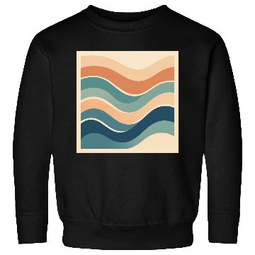 Discover Serene Ocean Wave Abstract Design Sweatshirts