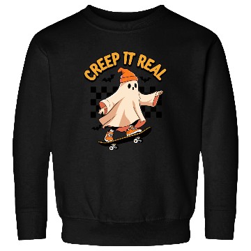 Discover Spooky Skateboard Ghost Sweatshirts