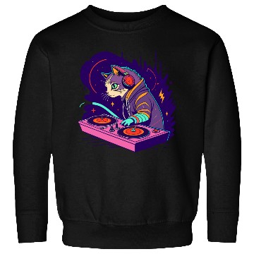 Discover Cosmic Cat DJ Sweatshirts