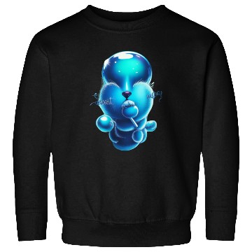 Discover Whimsical Blue Bear with Lollipop Sweatshirts
