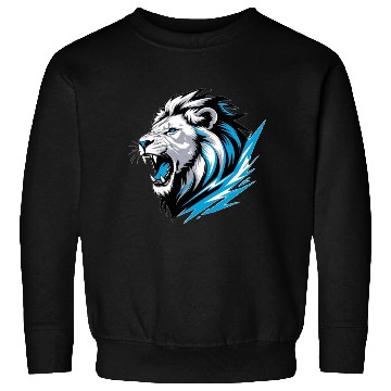 Discover Electric Lion Roar Graphic Sweatshirts