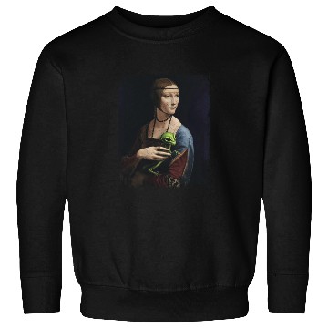 Discover Classical Woman with Alien Companion Print Sweatshirts