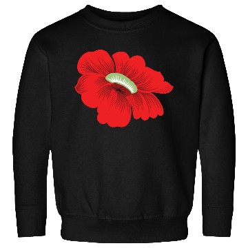 Discover Vivid Red Hibiscus Floral Design Sweatshirts