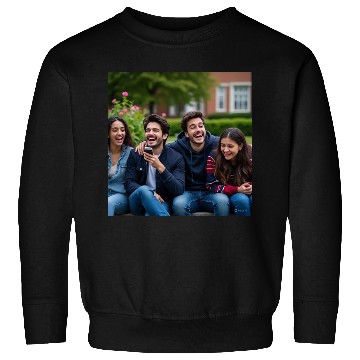 Discover Joyful Group Friendship Illustration Sweatshirts