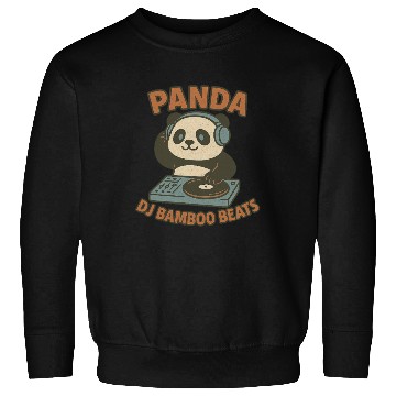 Discover Panda DJ Bamboo Beats Illustration Sweatshirts