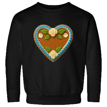 Discover Heart-Shaped Gingerbread Cookie with Floral Icing Sweatshirts