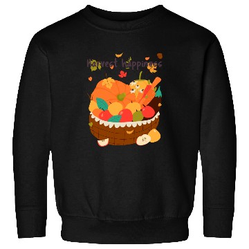Discover Harvest Happiness Fall Produce Illustration Sweatshirts