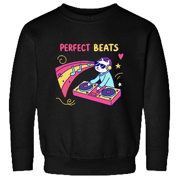 Discover Perfect Beats: DJ Cat Dropping Pawsome Tracks Sweatshirts
