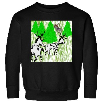 Discover Whimsical Forest Moose with Reindeer Sweatshirts