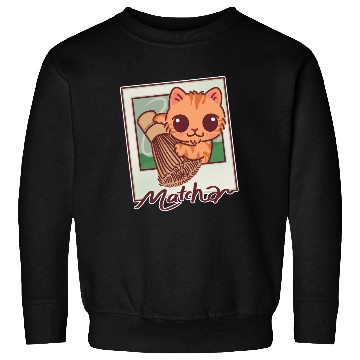 Discover Kawaii Matcha Cat Polaroid Photo Sweatshirts