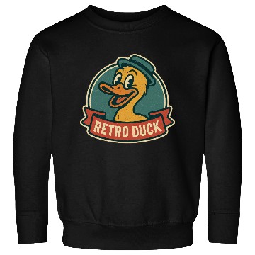 Discover Retro Duck Badge Design Sweatshirts