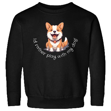 Discover Joyful Corgi Playfulness Design Sweatshirts