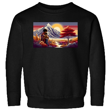 Discover Embracing Nature Sunset Scene Sweatshirts
