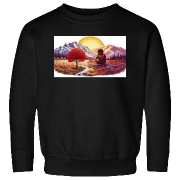 Discover Serene Mountain Autumn Landscape Sweatshirts