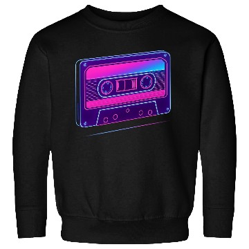 Discover Neon Cassette Tape Retro Design Sweatshirts