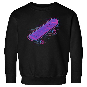 Discover Neon Retro Skateboard Design Sweatshirts