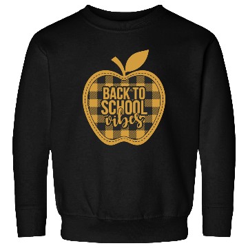 Discover Plaid Back to School Vibes Apple Sweatshirts