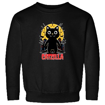Discover Nighttime City Monster Catzilla Design Sweatshirts