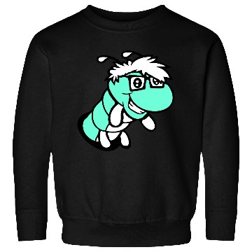 Discover Nerd caterpillar peeks through hole Geek worm cool Sweatshirts