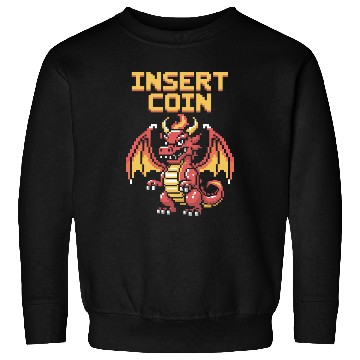 Discover Pixel Art Retro Dragon Insert Coin Design Sweatshirts