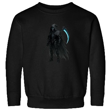 Discover Midnight Warden  Robot  Futuristic Cloak Design Sweatshirts